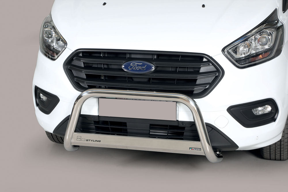 Stainless steel frontbar suitable for Ford Transit Custom (2018-2023)