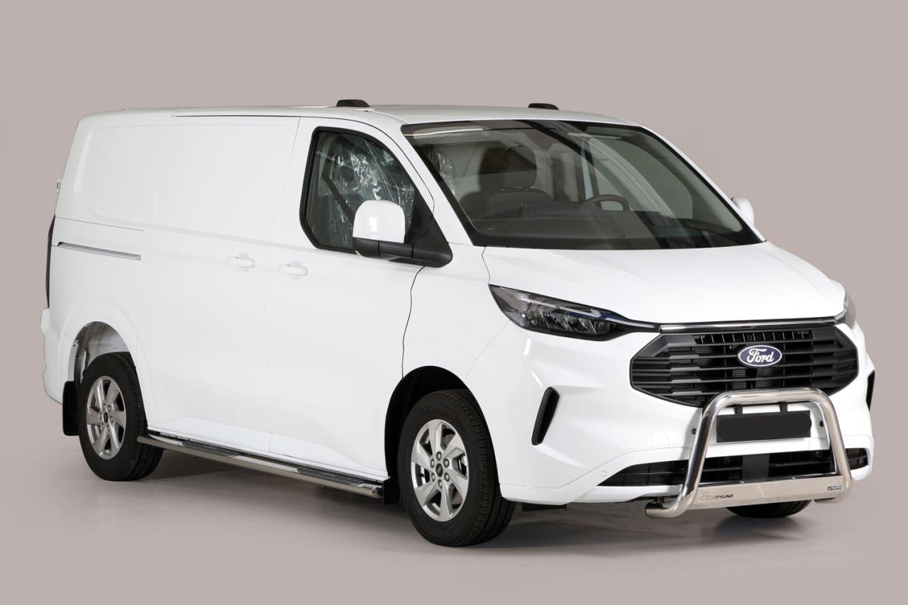 STAINLESS STEEL BULL BAR Ø 63 MM FITS FORD TRANSIT CUSTOM (2024-) / TOURNEO CUSTOM (2024-)
