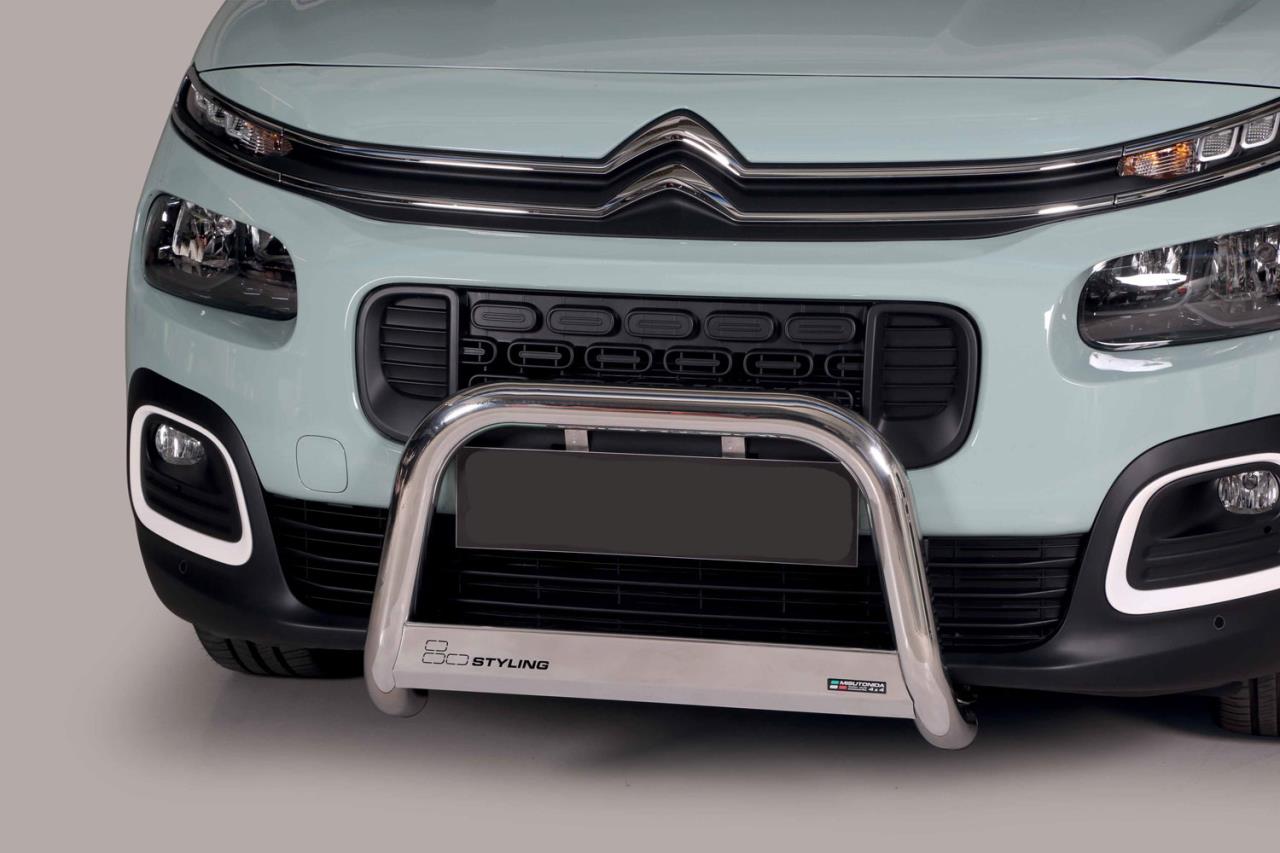 Stainless steel bullbar Ø 63 mm suitable for Citroen Berlingo (2018-)