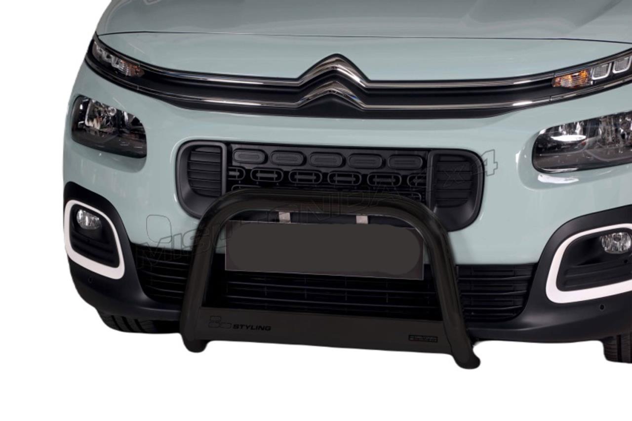 BLACK BULLBAR Ø 63 MM SUITABLE FOR CITROEN BERLINGO (2018-)