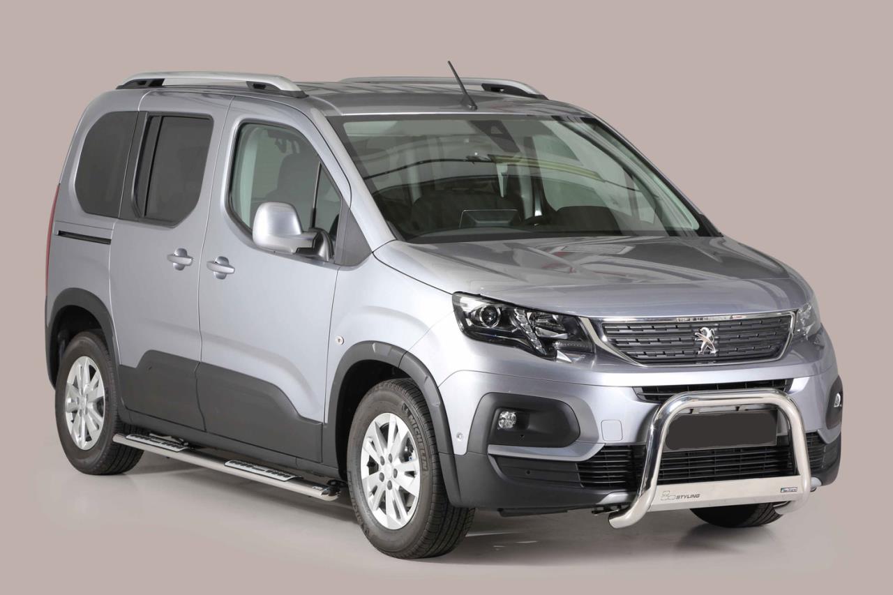 STAINLESS STEEL BULLBAR Ø 63 MM SUITABLE FOR PEUGEOT RIFTER (2018-)