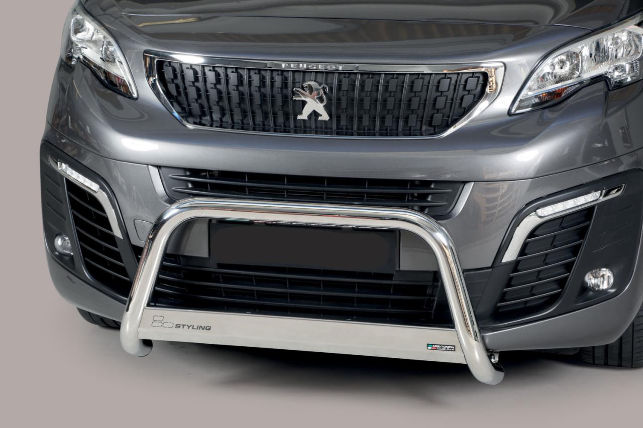 Stainless steel bullbar Ø 63 mm suitable for Peugeot Expert (2016-2023)