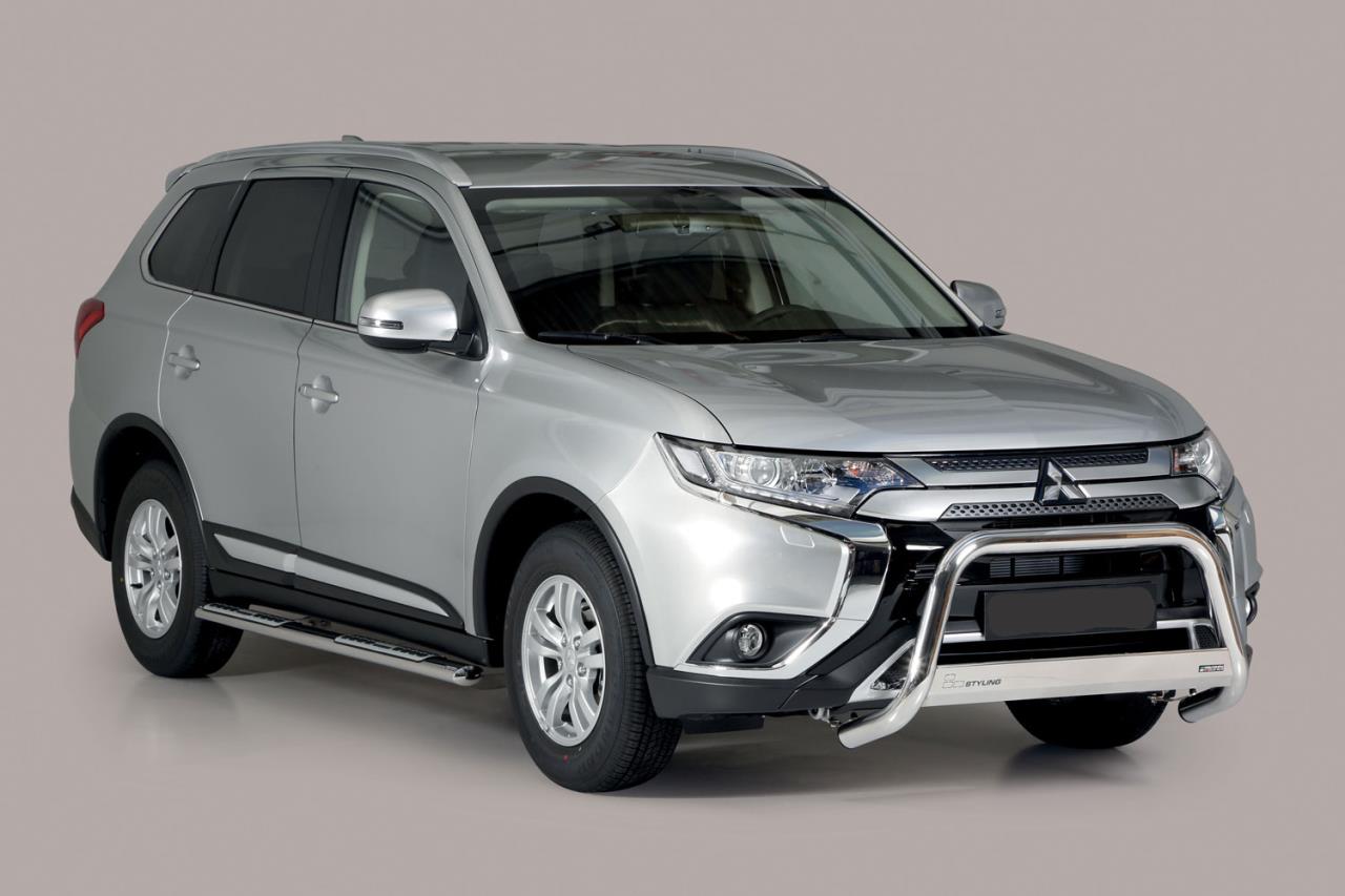 Roestvrijstalen bullbar Ø 63 mm geschikt voor Mitsubishi Outlander (2020-)