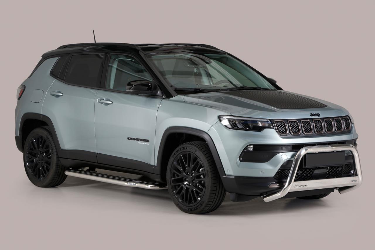 STAINLESS STEEL BULLBAR Ø 63 MM SUITABLE FOR JEEP COMPASS (2022-)
