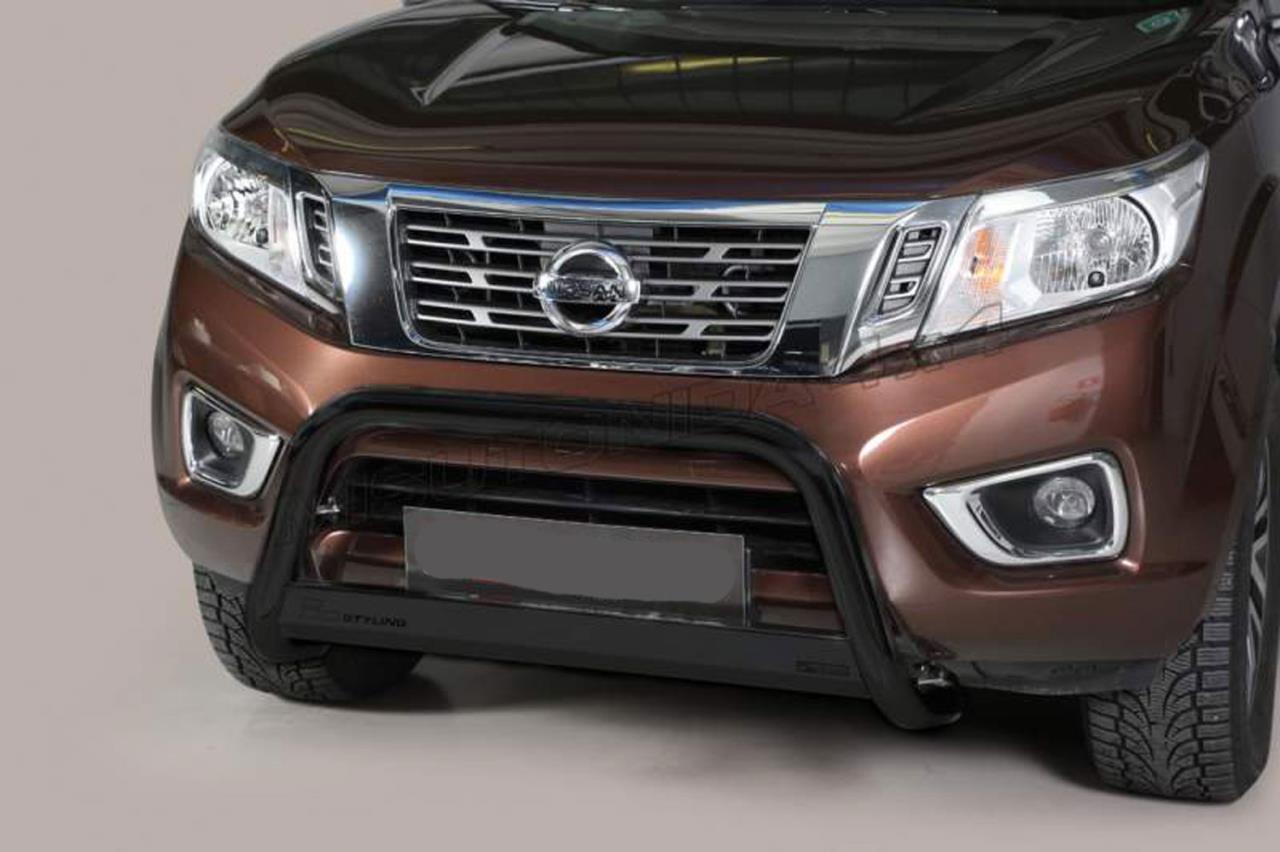 Black bullbar Ø 76 mm suitable for Nissan Navara NP300 D231 (2015-2021)